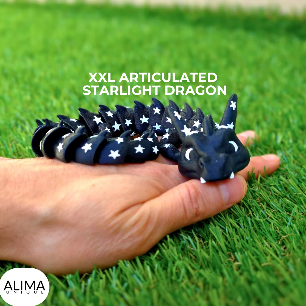 XXL Articulated Galactic Starlight Dragon / Wingless / Fidget Toy 3d model