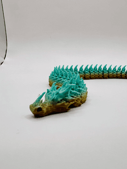 Sharphorn Articulated Flexi Keychain Dragon 3d model