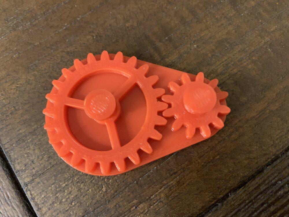 Spur gears with lock(fixed) 3d model