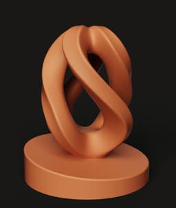 Infinity Loop Sculpture | Modern Geometric Decor 3d model