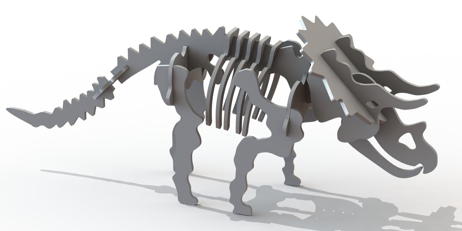  Triceratops Puzzle 3d model