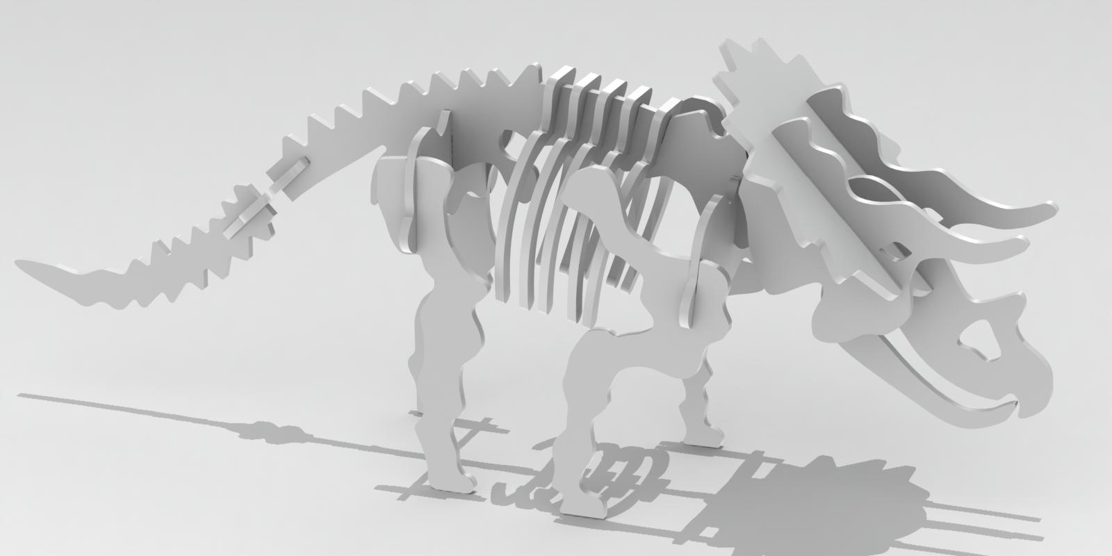  Triceratops Puzzle 3d model