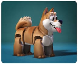Happy Dog Shiba Inu 3d model