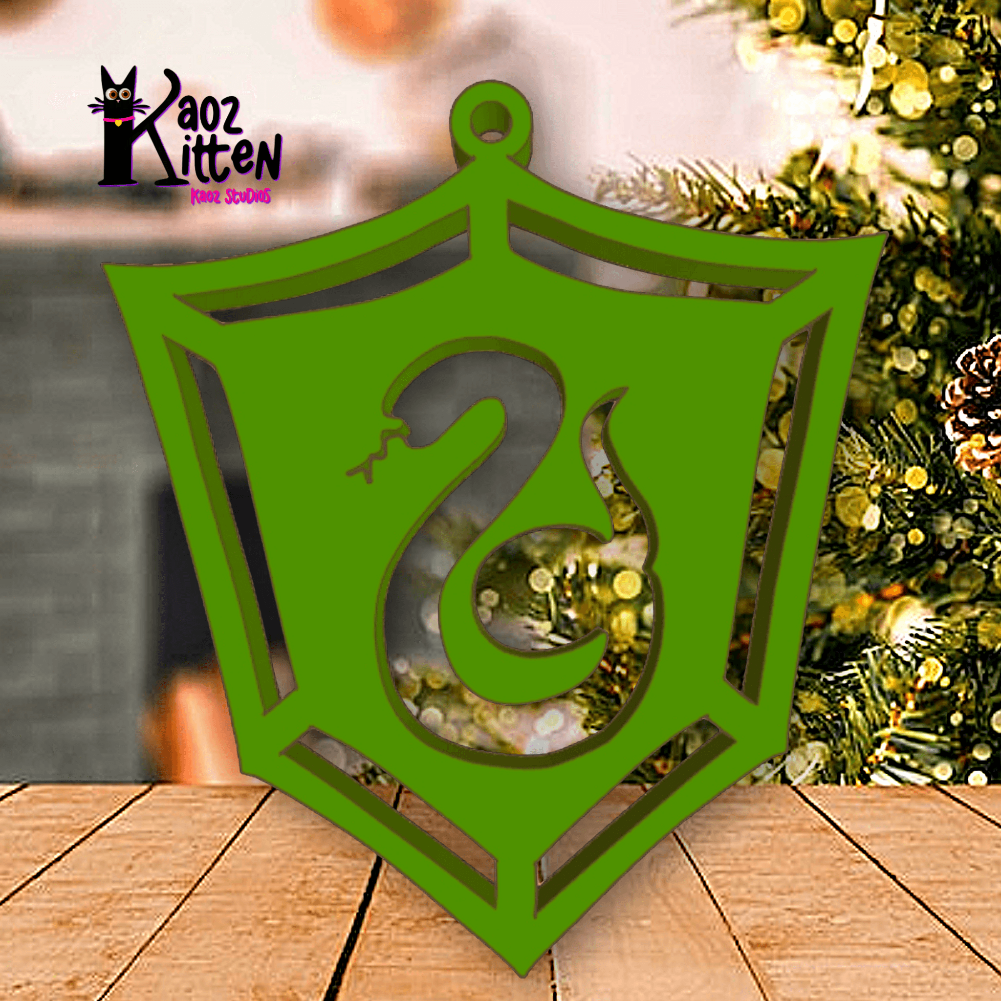 slitherin ornament harry potter house crest decor 3d model