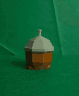 Seedot Low Poly Pokemon 3d model