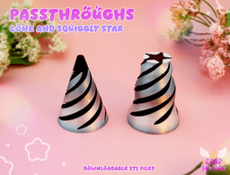 Passthrough Fidget Triangle + Squiggle Star 3d model
