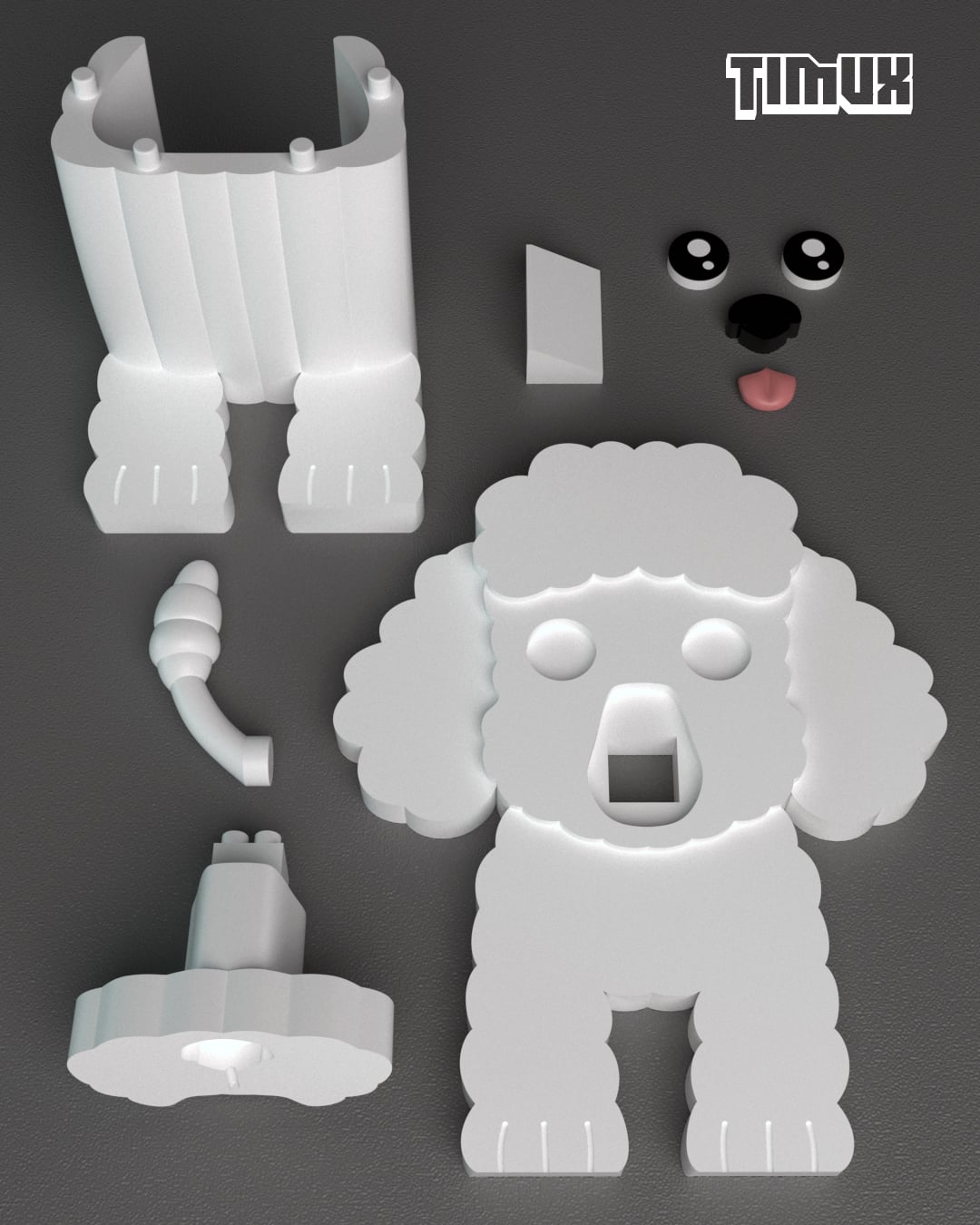 POODLE GLASSES HOLDER 3d model