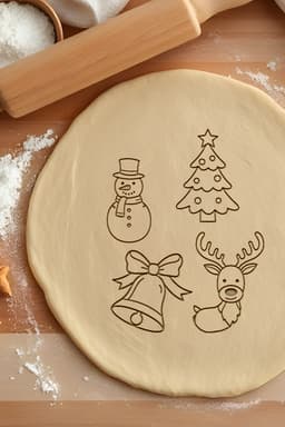 Christmas Set Cookie Cutter, Biscuit Cutter 3d model