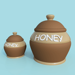 Winnie the Pooh Styled Honey Pot Storage Jar 3d model