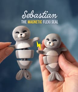 Sebastian the Flexi Seal - Magnetic Hand-Holding Companion 3d model