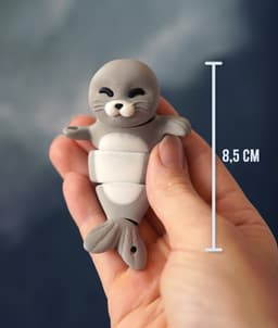 Sebastian the Flexi Seal - Magnetic Hand-Holding Companion 3d model