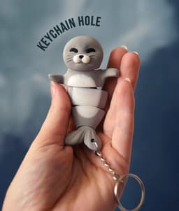 Sebastian the Flexi Seal - Magnetic Hand-Holding Companion 3d model