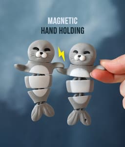 Sebastian the Flexi Seal - Magnetic Hand-Holding Companion 3d model