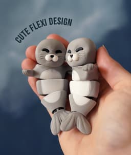 Sebastian the Flexi Seal - Magnetic Hand-Holding Companion 3d model