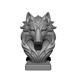 Mystical Wolf Minimalist Bust 3d model