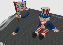 Uncle Sam 250 Years Shelf Sitter | Elite Exclusive Custom Design 3d model