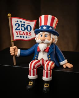 Uncle Sam 250 Years Shelf Sitter | Elite Exclusive Custom Design 3d model