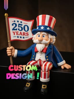 Uncle Sam 250 Years Shelf Sitter | Elite Exclusive Custom Design 3d model