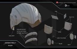 Man at arms helmet - MOTU 3d model