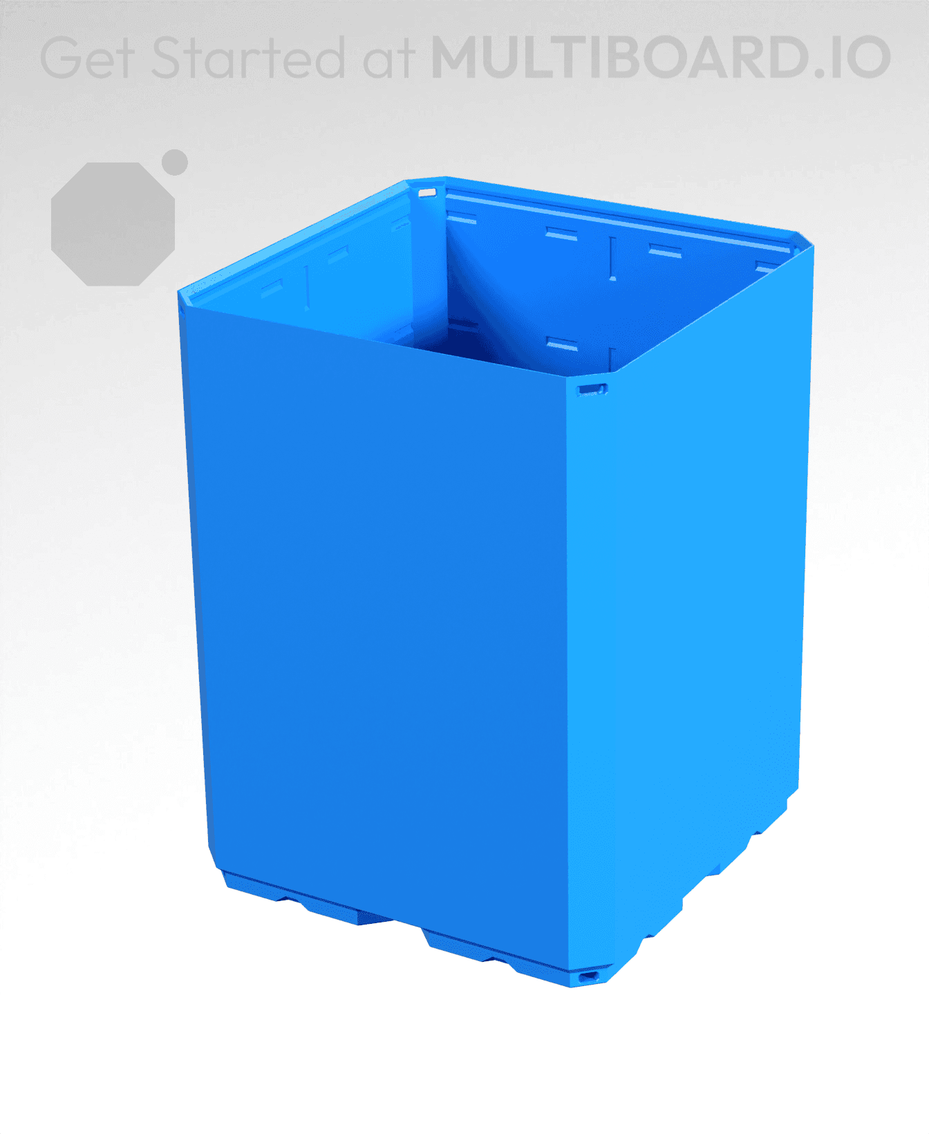 2x2x2.5 CU - Simple Walls - Multibin Shell 3d model