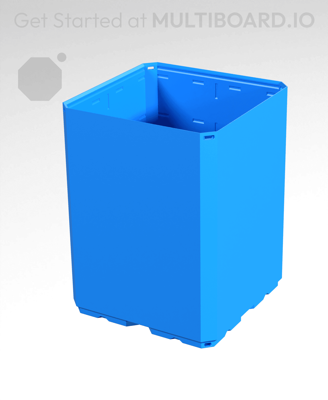 2x2x2.5 CU - Simple Walls - Multibin Shell 3d model