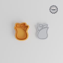Rose Shape Cutter & Stamp Set, 3 Sizes, Perfect for Cookies & Fondant, Floral Baking Tool Collection PRODUCT_10 3d model