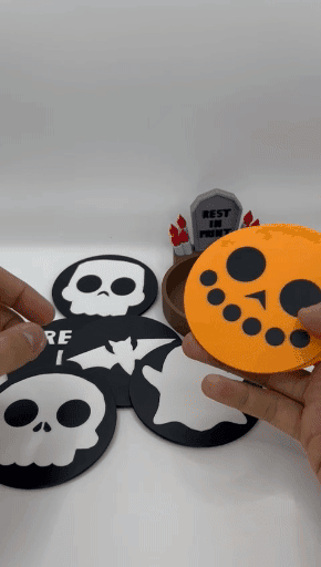 REST IN PRINT HALLOWEEN COASTER COLLECTION 3d model