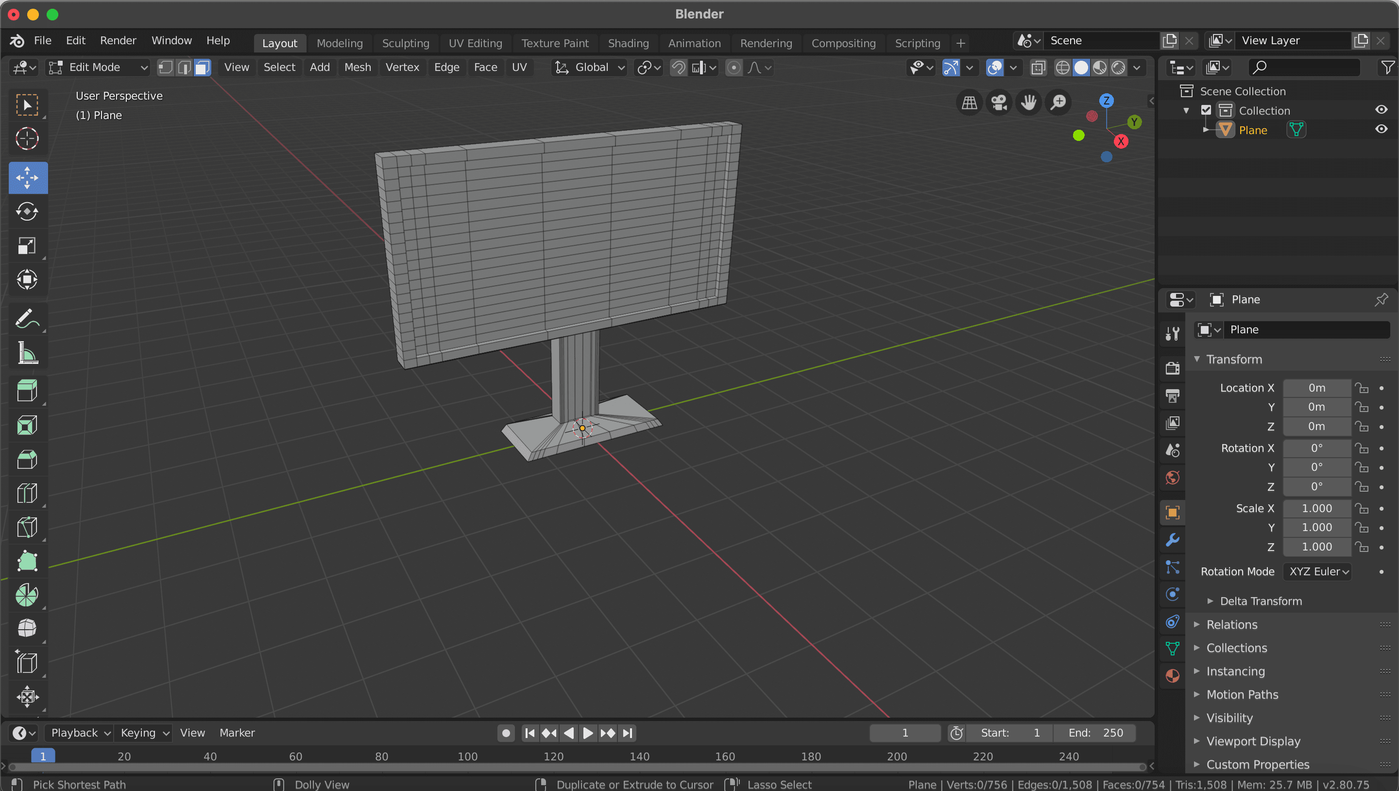 Blender Promethean Board 3d model