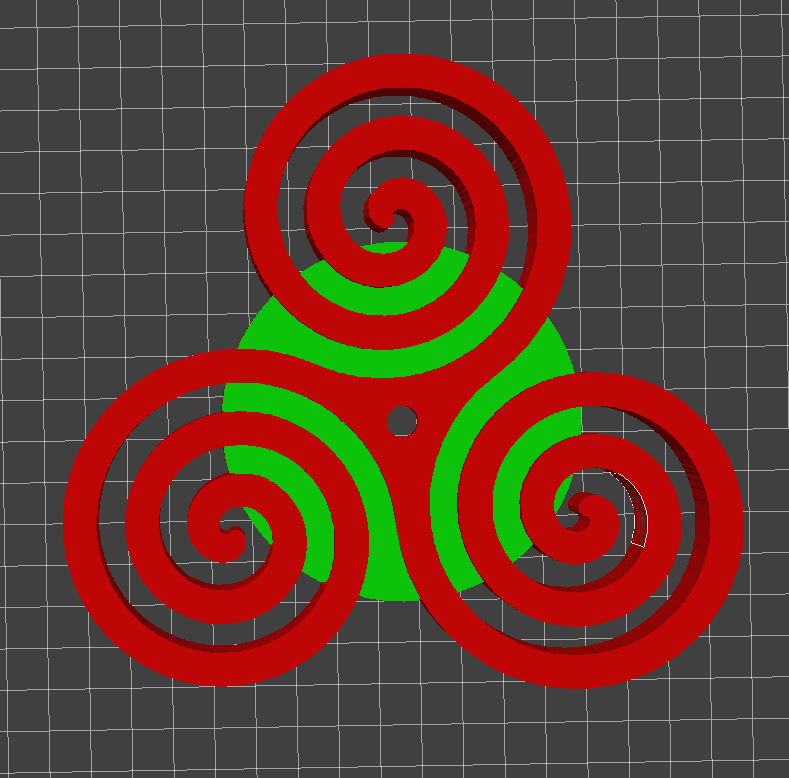 triple spiral clock 3d model
