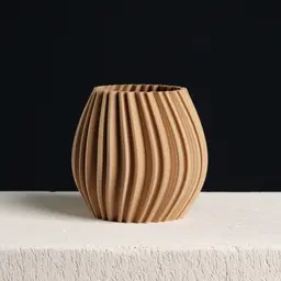 Round Planter Abstract | Vase Mode | Shelled | Slimprint 3d model