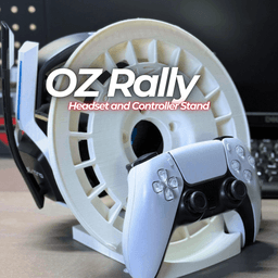 OZ Rally Racing Wheel Headset and Controller Stand 3d model