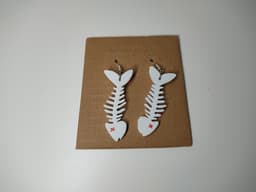 Fishbone earrings 3d model