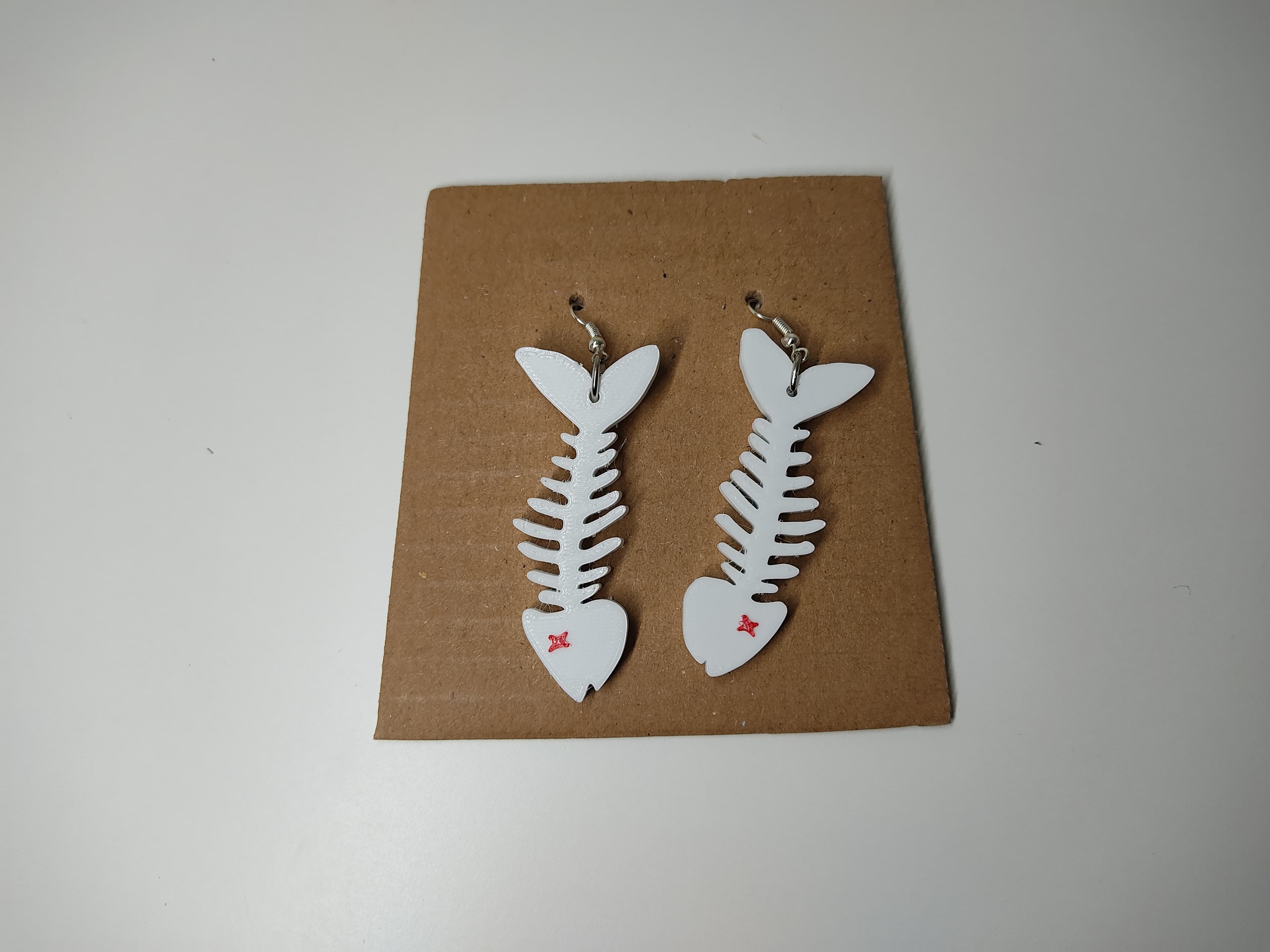 Fishbone earrings 3d model