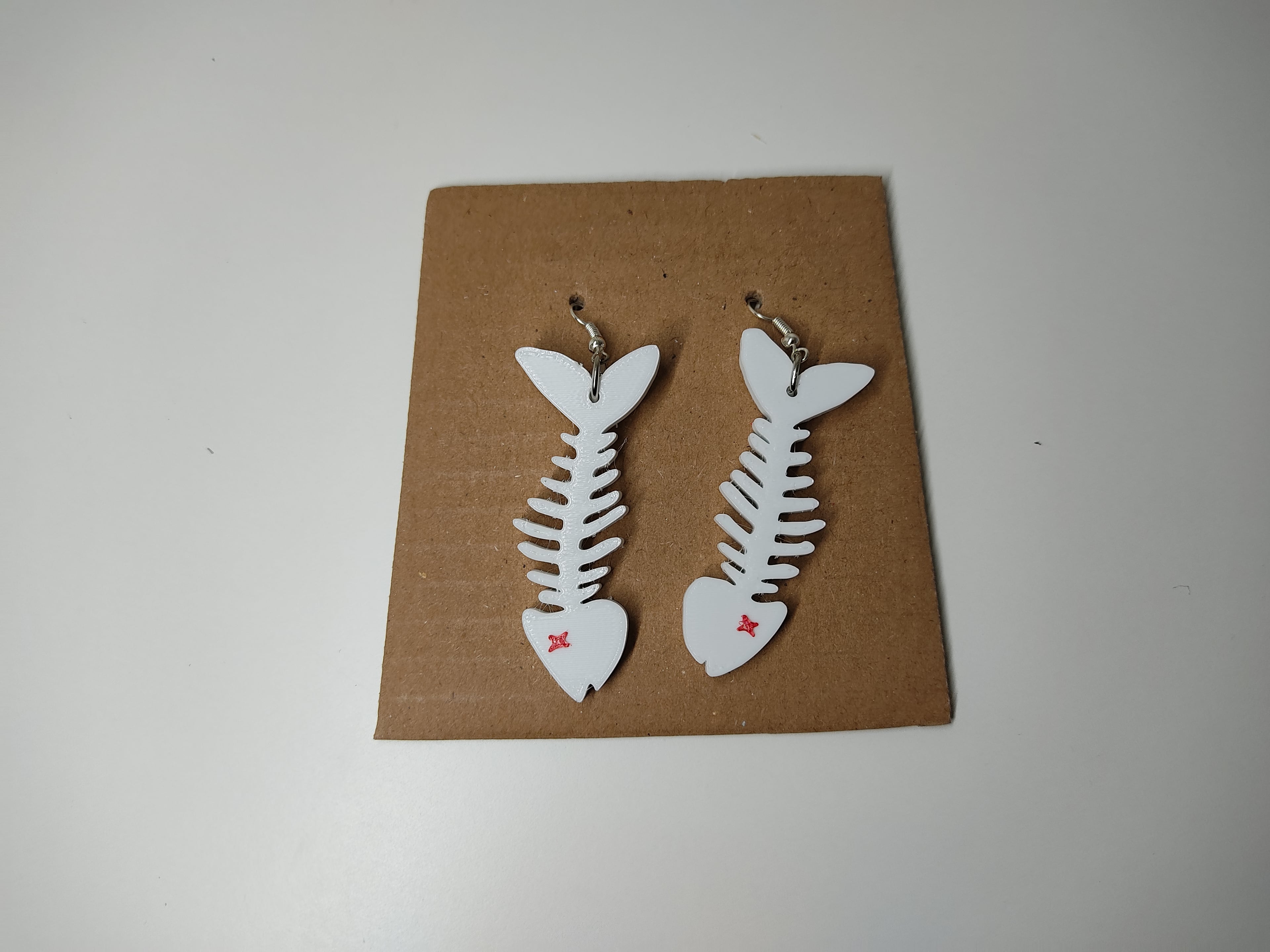 Fishbone earrings 3d model