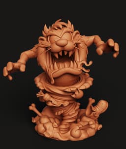 Taz Tornado Multi-Color 3MF | Cartoon Figurine | Bambu Ready 3d model