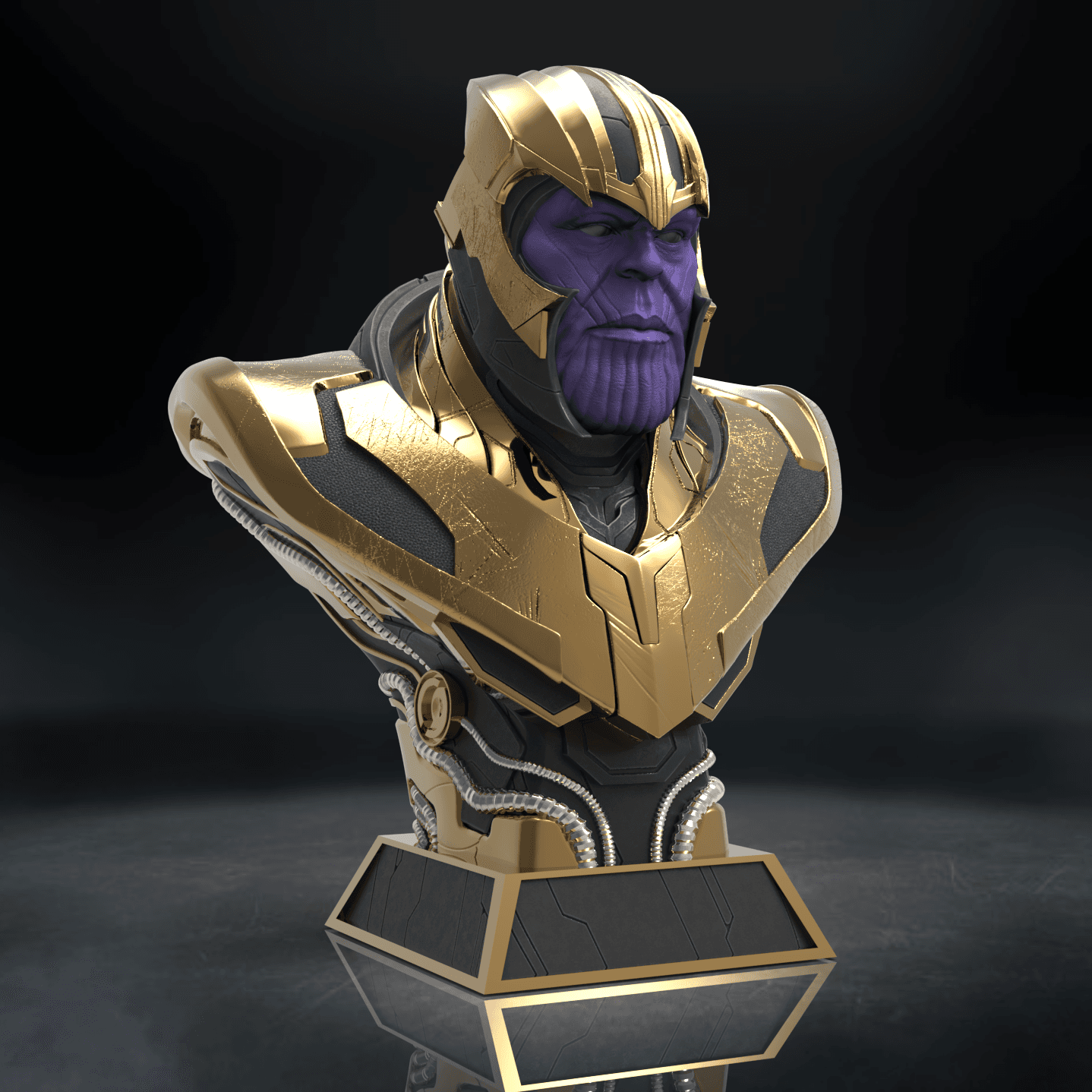 Thanos Bust (Pre-Supported) 3d model