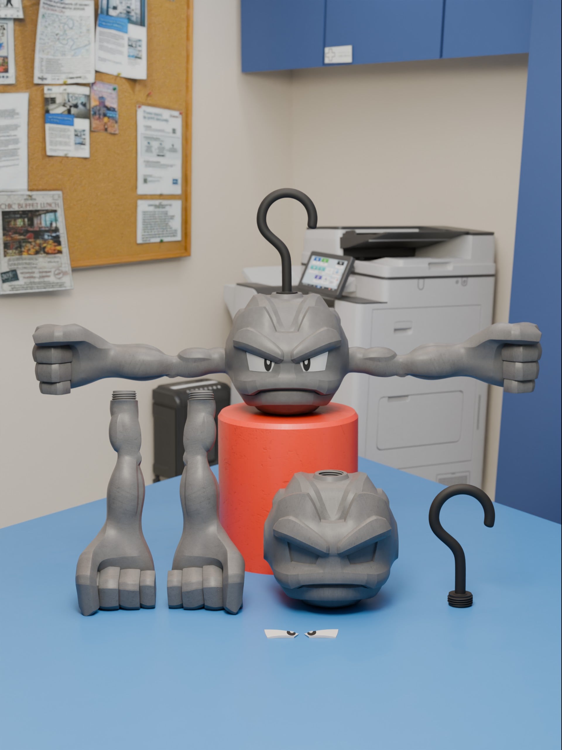 Geodude Clothes Hanger 3d model