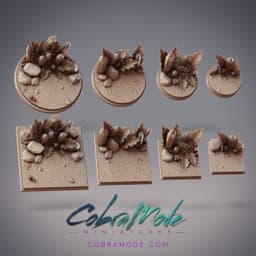 Crystals and Ferns Base Pack (8pcs) - Round and Square Versions 3d model