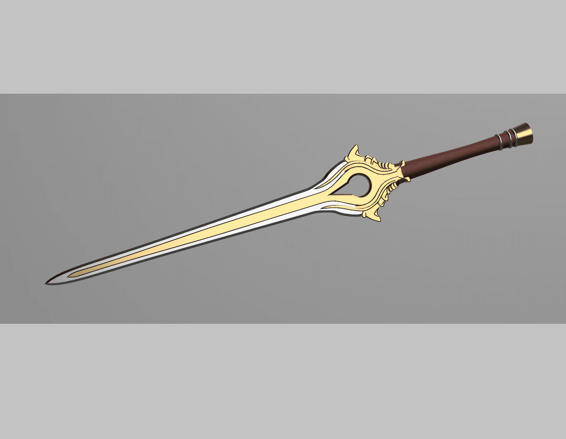 Lucina Fire Emblem Awakening Chrom Inspired Replica Sword Cosplay Prop 3d model