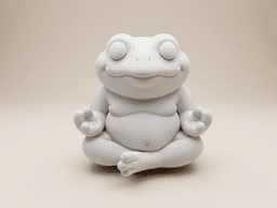 Chubby Meditating Frog – Whimsical Forest Creature 3d model