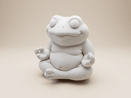 Chubby Meditating Frog – Whimsical Forest Creature 3d model