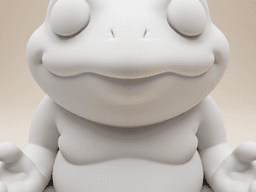 Chubby Meditating Frog – Whimsical Forest Creature 3d model