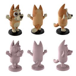 Bluey STL Files - Bluey Bingo Bandit Chilli - Kids Show 3D Print Models 3d model