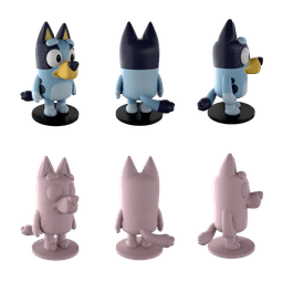 Bluey STL Files - Bluey Bingo Bandit Chilli - Kids Show 3D Print Models 3d model