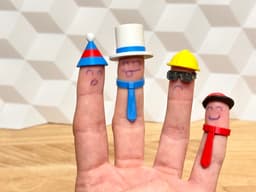 Finger Puppet Pack (tophat, tie, sunglasses and more!) 3d model