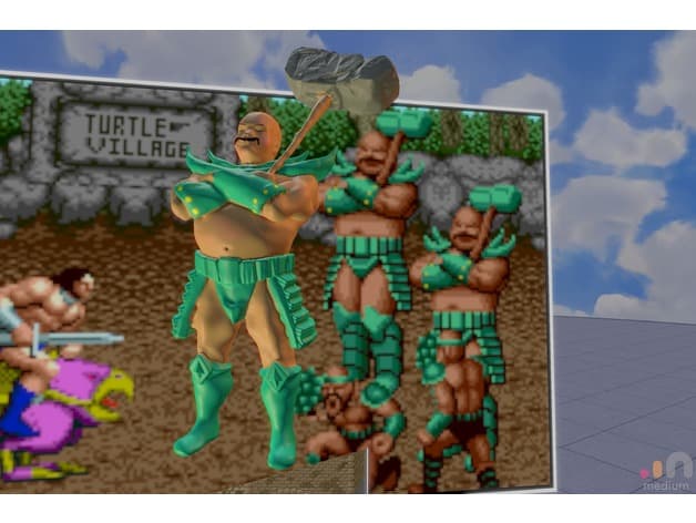 Bald guy from Golden axe. 3d model