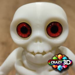 Crazy articulated Skeleton - Mini 38mm print possible !!! 3d model
