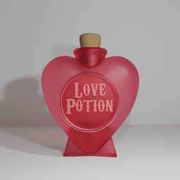 Love Potion Display Bottle #Valentines 3d model