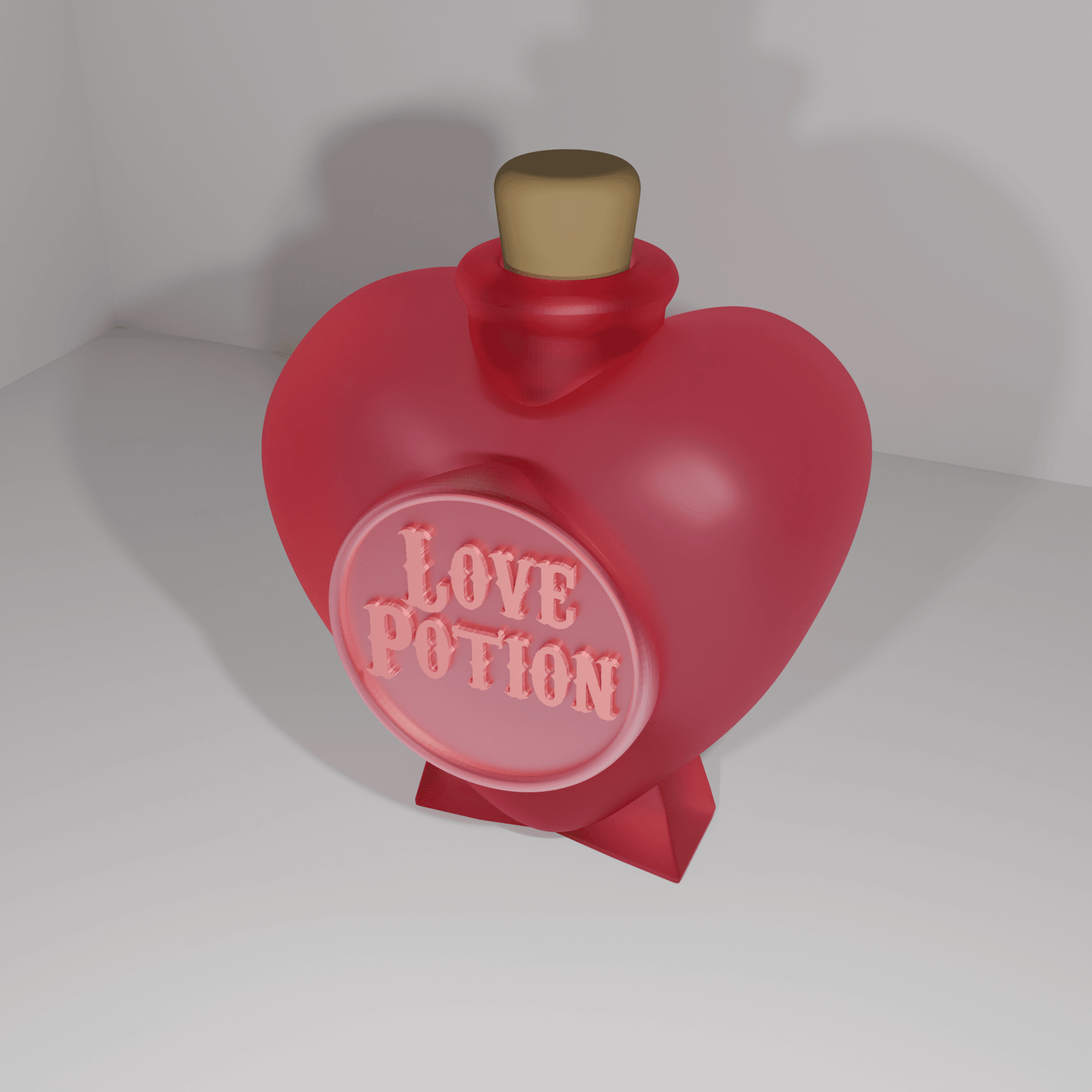 Love Potion Display Bottle #Valentines 3d model