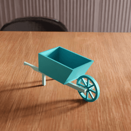 Decorative Wheelbarrow Planter 3d model